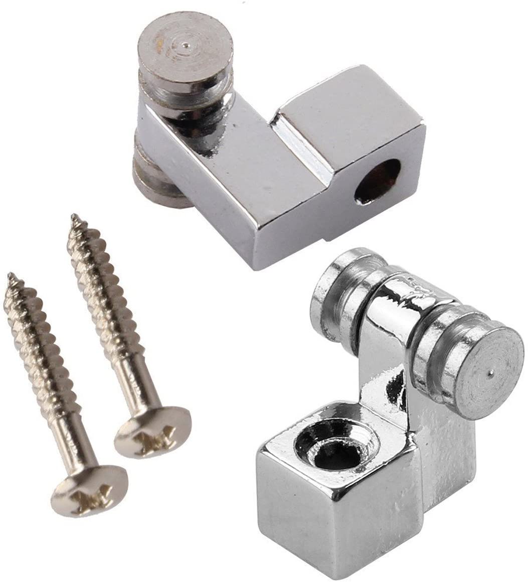 Musiclily Guitar Roller String Trees Guides String Retainers for Strat Tele Style Electric Guitar Chrome(4 Pieces) - Image 2
