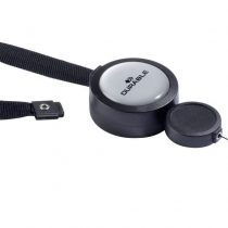 Durable Badge Reel PLUS with Black Lanyard | Pack of 10 | Ideal for Securely Holding Name Badges, Security Passes, Key Fobs, etc.