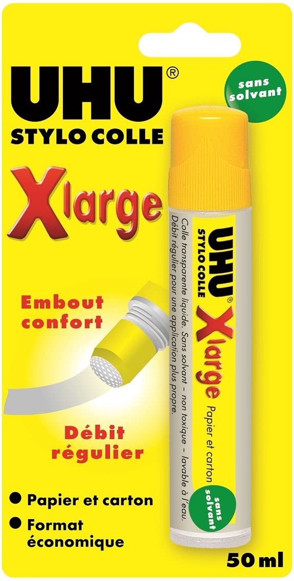 UHU GLUE PEN, liquid transparent glue, 50ml Blister, 1