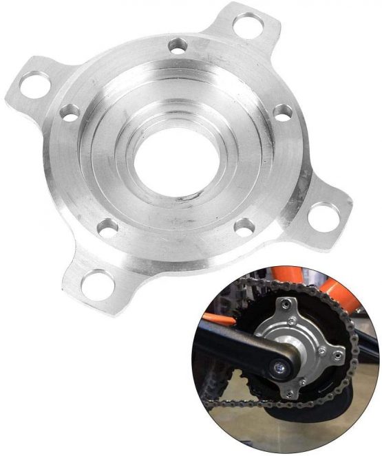 Chainrings 104 BCD TSDZ2 CNC Narrow Wide Chainwheel Adapter Aluminium Chainring for Road Bike, Mountain Bicycle(Silver) - Image 3