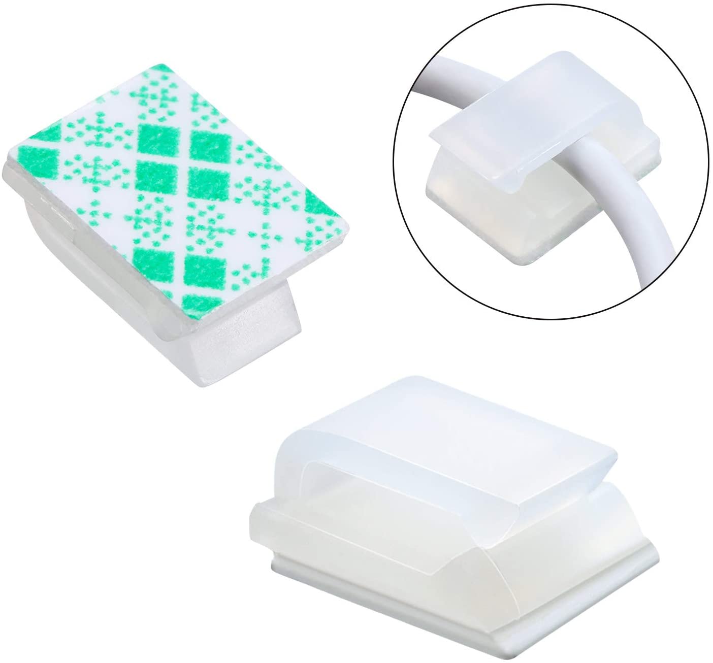 50 Pack SelfAdhesive Cable Clips Electrical Wire Clips Cable