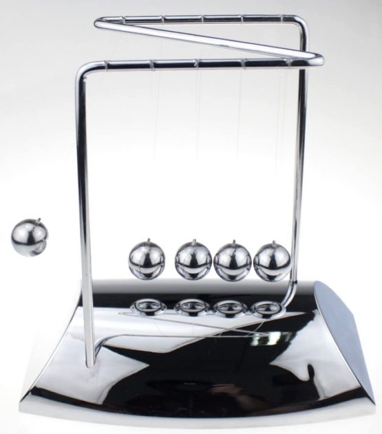 Chofit Newtons Cradle Balance Balls,Relieve Stress Desk Educational Decoration Z-Shaped Newton Pendulum - Image 4