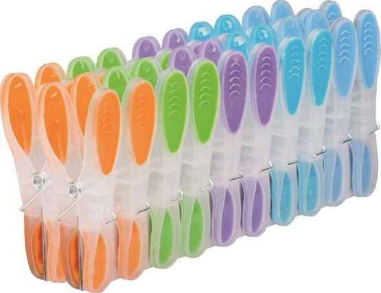 Vileda Soft Pegs 20 Pack, Multicolour, 4.9 x 18 x 9 cm - Image 2