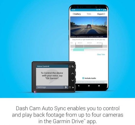Garmin Dash Cam 66W GPS-Enabled with 2-inch Display, Voice Command, Extra-wide 180-degree Field of View and Recording in 1440p HD Video - Image 4