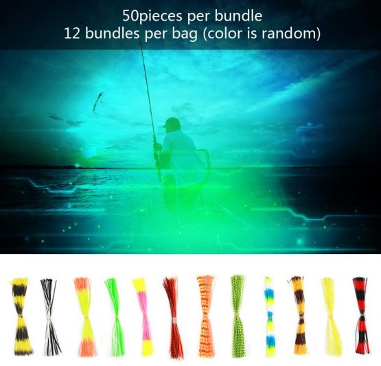 Jig Lure Skirts 600 Strands Soft Silicone Lure Skirts Skirt Jig Lure Kit for DIY Jig Lure Fly Tying Accessory - Image 4