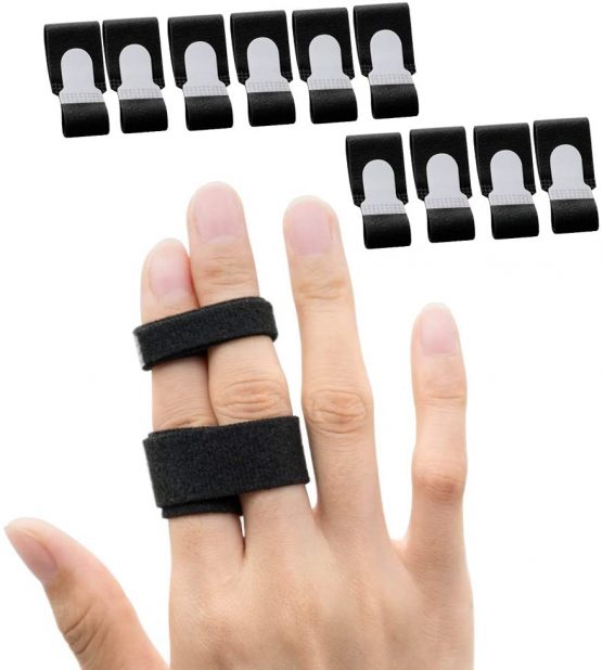 Sumifun Finger Splints Tape, 10 Packs of Finger Wraps for Jammed, Swollen and Dislocated Joint, Finger Brace Straps for Curled Finger Broken Finger,etc