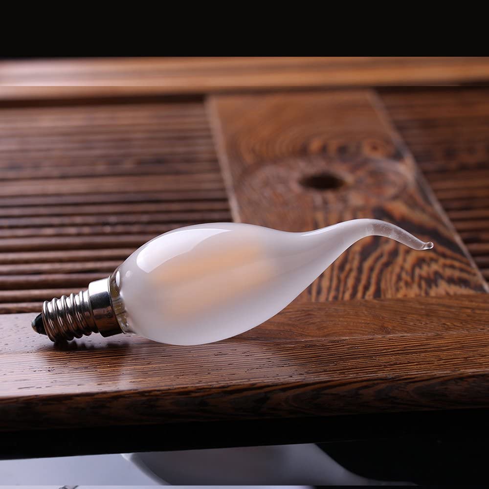 BELINGGO E14 Dimmable LED Candelabra Bulbs 4W, 2700K Warm Soft White 400LM, LED E14 Edison Screw Candle Bulb - Image 4