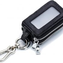 Key Wallet, Key Holder Wallet, Briskyto Key Chain Wallet, Fashionable Leather Car Key Card Wallet Holder, Multi-functional Zipper Key Case Wallet Men and Women Pocket Key Chain Purse
