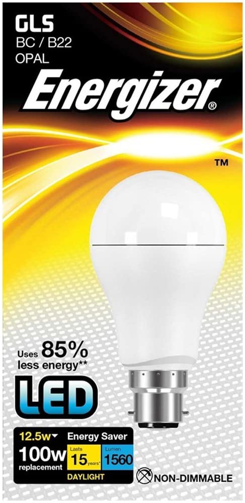 Energizer LED GLS Energy Saving Lightbulb, B22, Daylight - Image 2