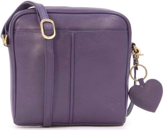GIGI - Women’s Small Leather Cross Body Handbag - Shoulder Bag with Long Adjustable Strap - OTHELLO 22-29
