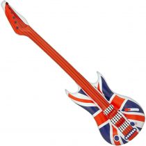 Union Jack Guitar for Gift Blow-up Inflatable GB Union Jack Theme for Party Decoration Prop or Pool Accessory