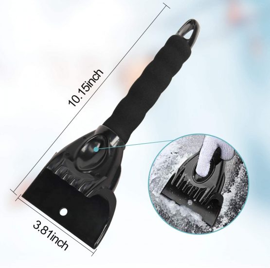 Karvipark Ice Scraper,Car Windscreen Frost & Snow Removal for Truck Pickup Windshield and Window (Black) - Image 3