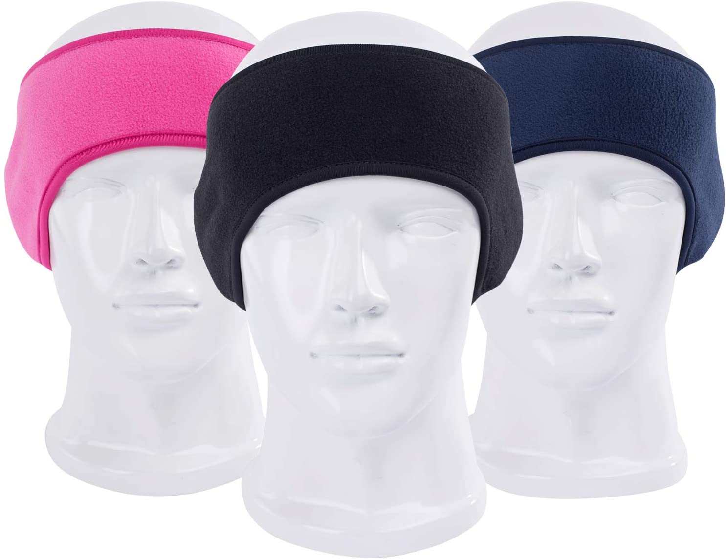 TUPARKA 3Pcs Women Running Headband Ear Warmer Ear Muffs for Women Girls Outdoor Sports, Color 1, 1 count (Pack of 3)