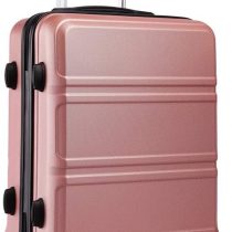Kono Fashion Hand Luggage Lightweight ABS Hard Shell Trolley Travel Suitcase with 4 Wheels Cabin Carry-on Suitcases (20", Nude)