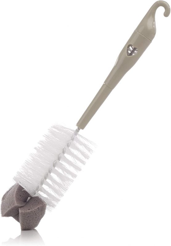 Jane 010502C01 Dual-use Bottle Brush with Sponge Beige
