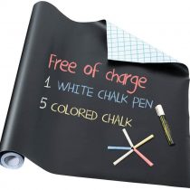 Chalkboard Paper - 1 Roll Vinyl Blackboard Wall Chalk Bord Sticker, Giveaway of Free: 5 Colored Chalk & 1 Erasable White Chalk Marker - 17.5" x 78.7"