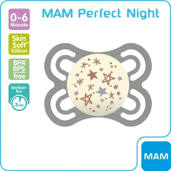 MAM Perfect Day & Night Dental Soother 0-6, Pack of 4 with 4 Sterils - Image 4