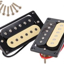 Yibuy Black & Creamy-white Neck & Bridge Humbucker Pickups for Electric Guitar