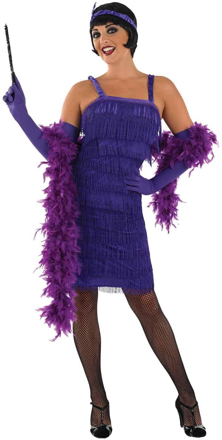 Fun Shack Purple Flapper Costume Adult 20s Halloween Dresses For Women