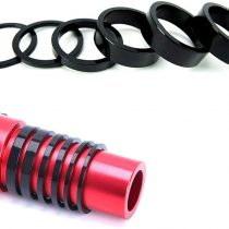 CYSKY Bike Headset Spacer 6 Pcs Aluminium MTB Road Bicycle Stem Threadless Headset Spacers Kit for 1 1/8 Inch Stem 2mm 3mm 5mm 10mm x 3(Black)