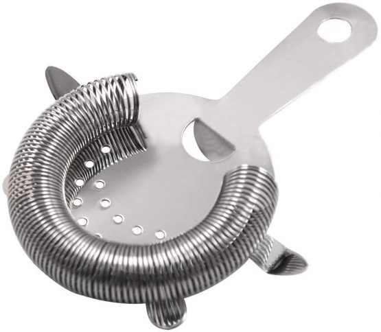 Sky Fish Hawthorne Cocktail Strainer Stainless Steel Bar Strainer Professional 4 Prong Strainer with 100 Wire Spring.