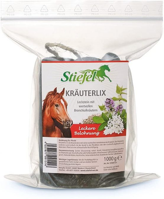 Kräuterlix Leckstein Boots 1000 g for Horses / Leckstein Kräuterlix
