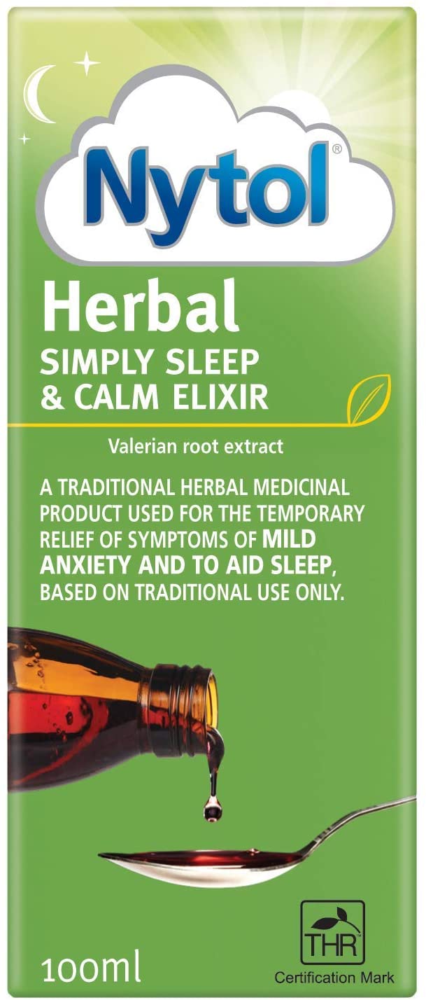Nytol Simply Sleep & Calm Elixir 100ml - Calms Symptoms of Mild Anxiety and Aids Sleep