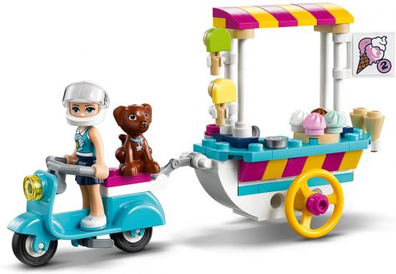 LEGO 41389 Friends Ice Cream Cart Playset with Stephanie, Scooter and Dash the Dog Figure, for Kids 6+ Years old - Image 4