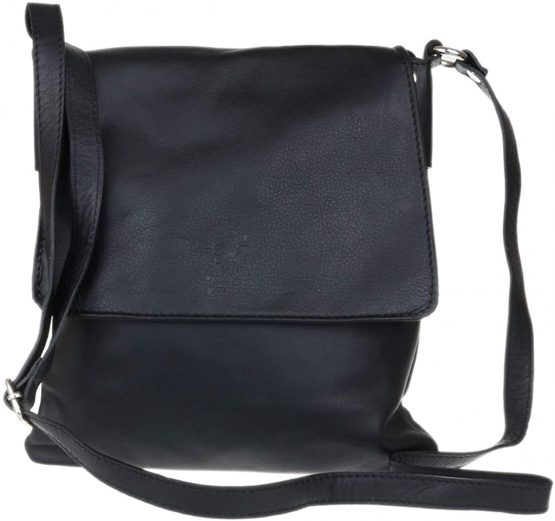 Girly Handbags Italian Soft Leather Cross Body Shoulder Bag Flap Zipper