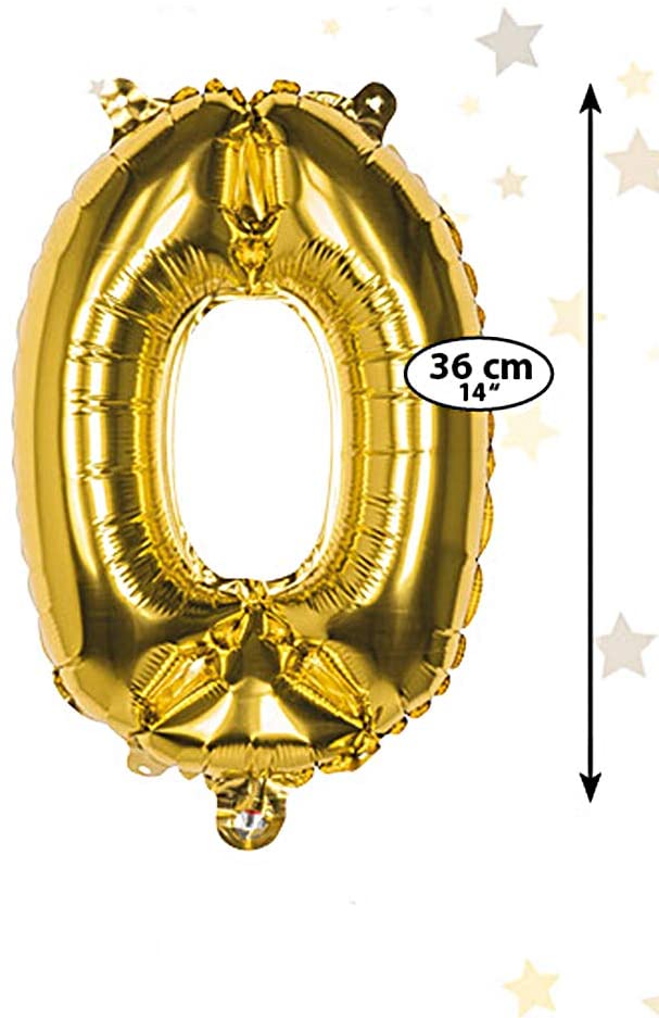 Boland Mylar balloon number '5' (36cm), gold, 23805 - Image 2