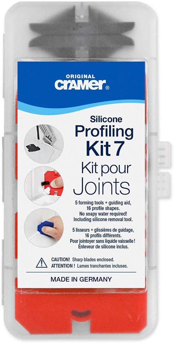 Cramer 40407EN Silicone Profiling Kit 7 – Professional Silicone Tool Kit with Sealant Finishing Tools and Caulk Removal Tools – Easy Silicone caulking with Guides - Image 3