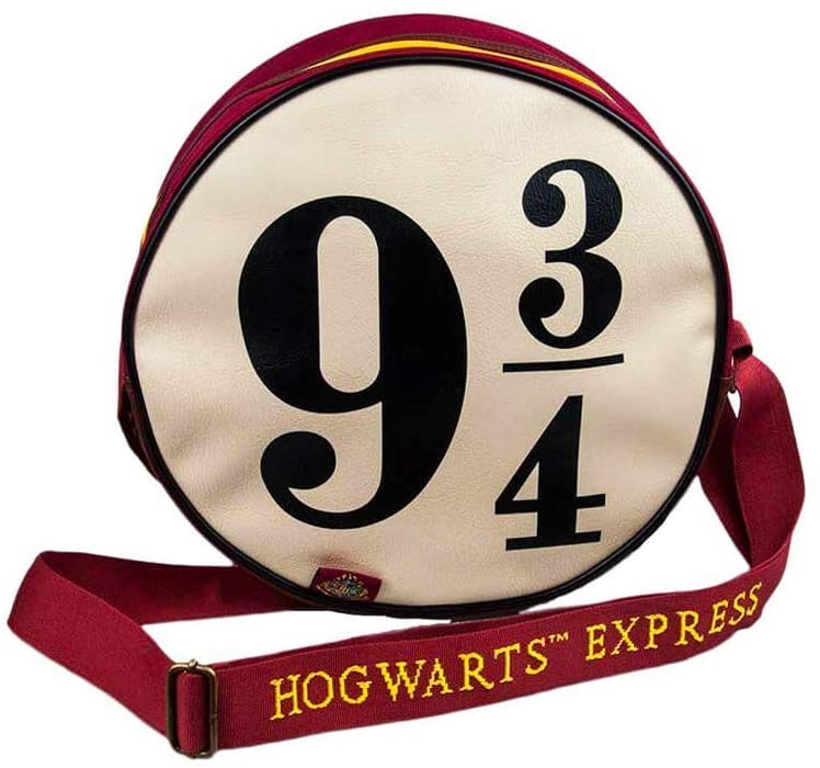 Groovy Uk Harry Potter Women's Hogwarts Express Platform 9 & 3/4 Design Circular Satchel Bag, Brown/Yellow - Image 2