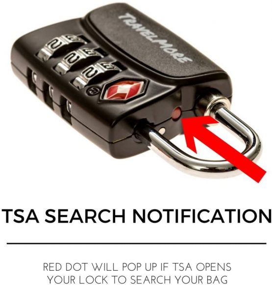 4 Pack Open Alert Indicator TSA Approved 3 Digit Luggage Locks for Travel, Suitcase & Baggage (Orange) - Image 3