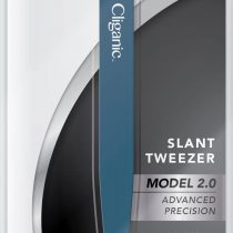 Cliganic Professional Eyebrow Tweezers Slant Tip | Precision Hair Tweezer for Men & Women, Stainless Steel | Best for Plucking Chin Facial Hair | Cliganic 90 Days Warranty