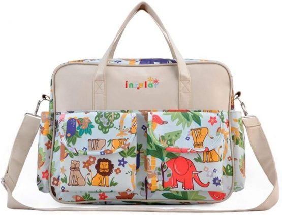 Multifunctional Waterproof Mummy Shoulder Bag Diaper Bag Chic Nappy Changing Bag Tote/Messenger Style Large Light Weight with Changing Mat, Adjustable - Image 3