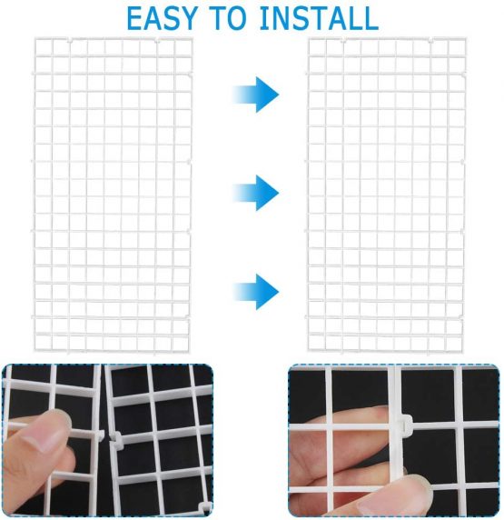 Dadabig 5 PCS Aquarium Divider Fish Tank Divider, Aquarium Filter Grids Aquarium Separation Grid Tray Isolation Board Grid with 10 PCS Sucker Clips, White - Image 3