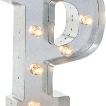 Darice Metal Marquee Letter 9.875-inch, F, Galvanized Silver, 9"