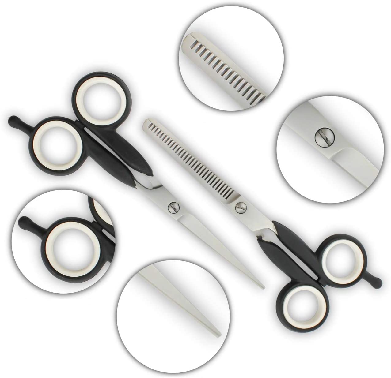 THE BODY TOOLS Hairdressers Professional 6 Inch Hairdressing Barber Scissors Set Cutting Shears With FIXED Screw for Men and Women