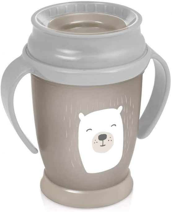 LOVI 360 Degree Toddler Trainer Sippy Cup | 9m+ | 210 ml | BPA Free | SteriTouch Antibacterial Protection | Profiled Handles | Innovative Sealing System | Easy to Clean | Buddy Bear Mini