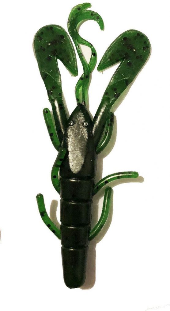 FISHIN ADDICT CRAY CRAY Crayfish Creature Bait fishing lure soft plastic EMERALD pack of 3