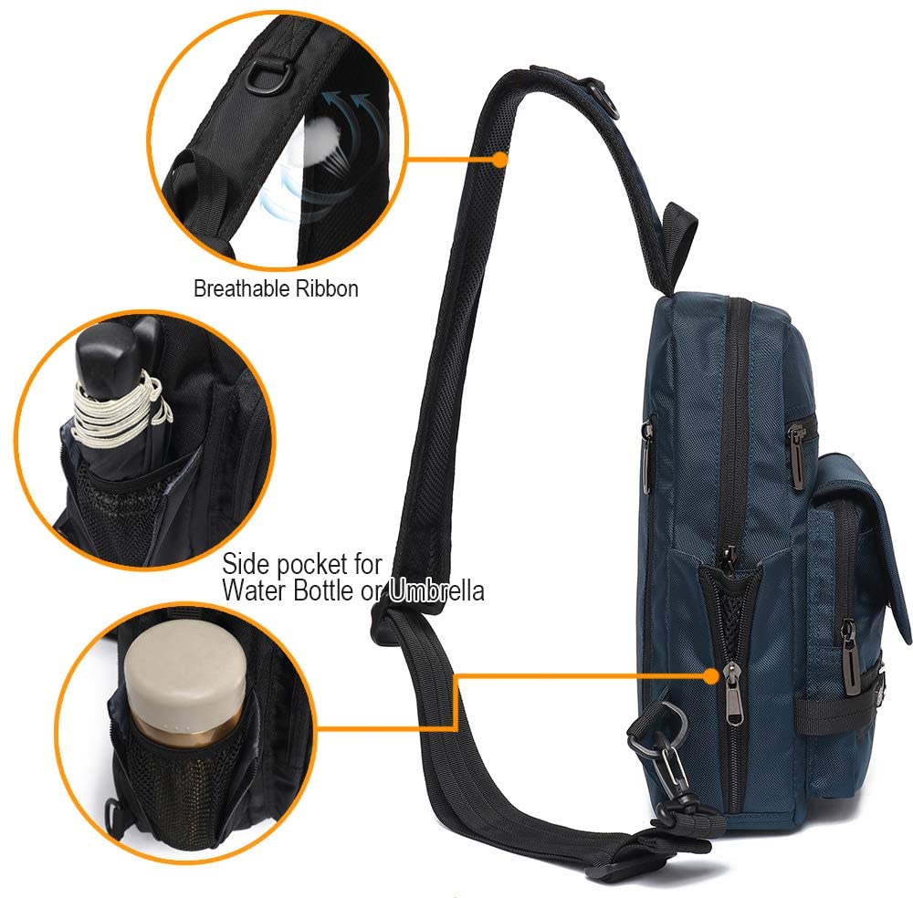 Tudequ Small Sling Chest Crossbody Single Shoulder Backpacks Bags