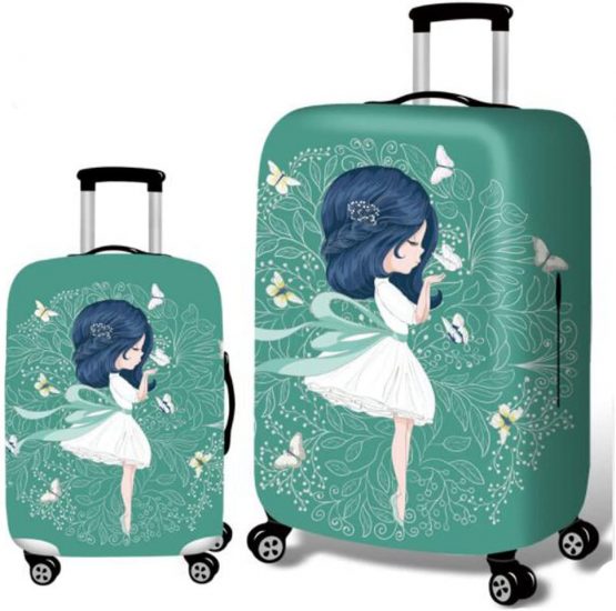 YEKEYI Luggage Protector Case Washable Travel Luggage Cover Cute Girl Suitcase Protector Fits 18-32 Inch - Image 2