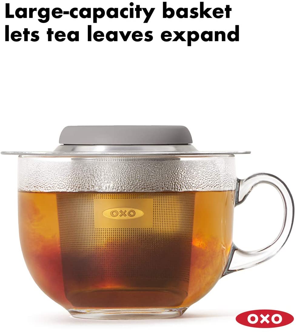 OXO Brew Tea Infuser Basket, Silver, 6 oz - Image 2