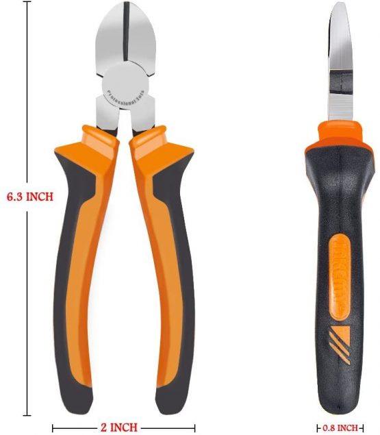 BOENFU Side Cutter, Wire Cutting Pliers, Heavy Duty Craft and Florist Wire Cutters, 16cm - Image 2