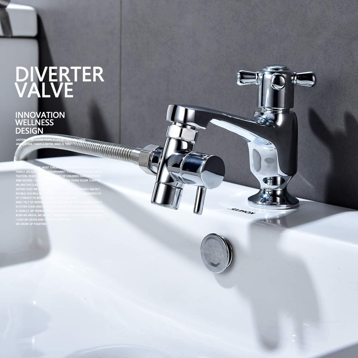 Tecmolog Brass Sink Valve Diverter Faucet Splitter For Kitchen BathroomFaucet 3 