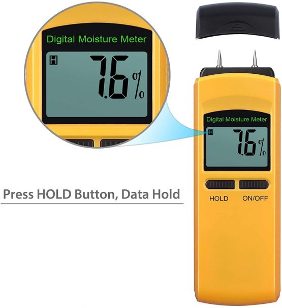 Neoteck Moisture Meter 4 Pin Digital Moisture Meter Damp Detector Humidity Tester for Wood Wall Concrete Plaster Brick Caravans Boats and Other Materials - Image 4
