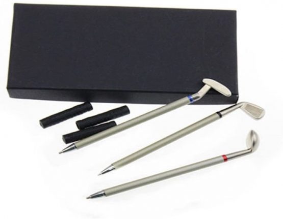 LL-Golf ® Golf Club Pen Gift Set/Ballpoint Pen in Black Gift Box/Golf Present - Image 2