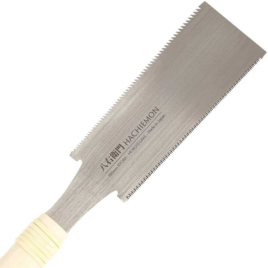 Japanese Saw 180mm Ryoba Handsaw Compact and Smoothly HACHIEMON MOROTEGAKE