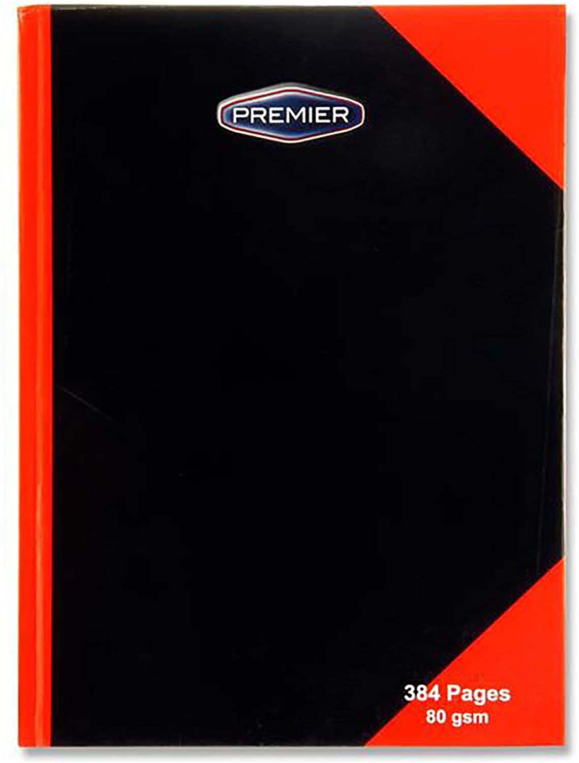 Premier Stationery A4 Hardcover Notebook. 384 Pages., Black/Red, S2872415 - Image 2