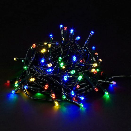 JnDee Safe Voltage Mains Powered 20M 72Feet + 10M Cable Fully Waterproof Christmas Fairy Lights 200 LED Multi Colour(Red, Green, Blue and Yellow) with 8 Light Effects Functions - Image 3